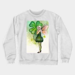 St Patricks Day Green Faerie Crewneck Sweatshirt